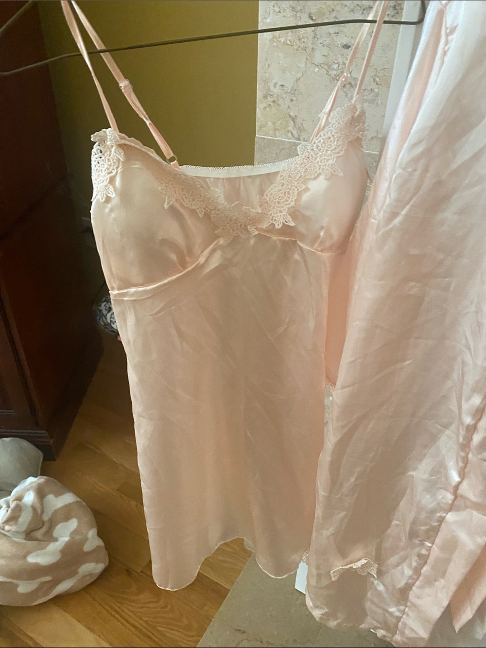 Silky Lace Trim Women's 5-Piece Sleepwear Set - Blush Pink - Picture 2 of 6